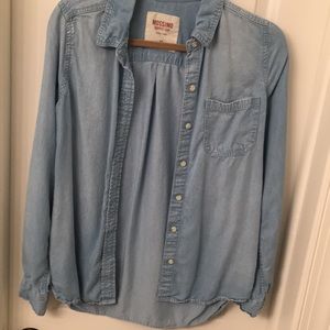 light blue flannel